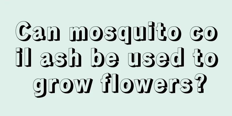 Can mosquito coil ash be used to grow flowers?