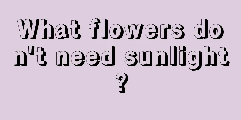 What flowers don't need sunlight?