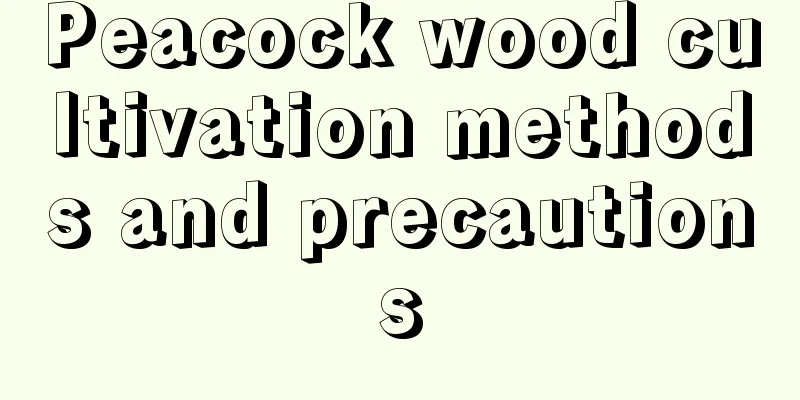 Peacock wood cultivation methods and precautions