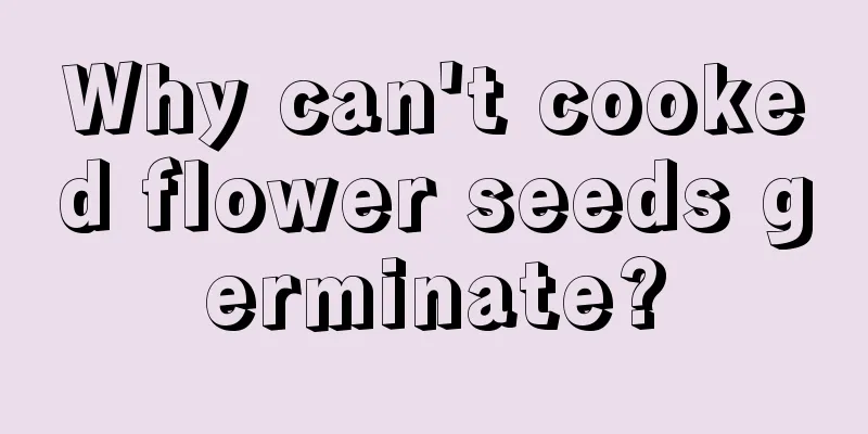 Why can't cooked flower seeds germinate?