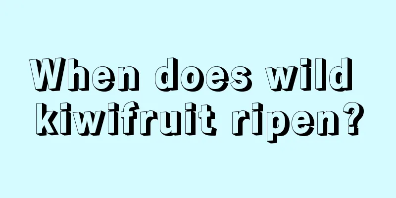 When does wild kiwifruit ripen?