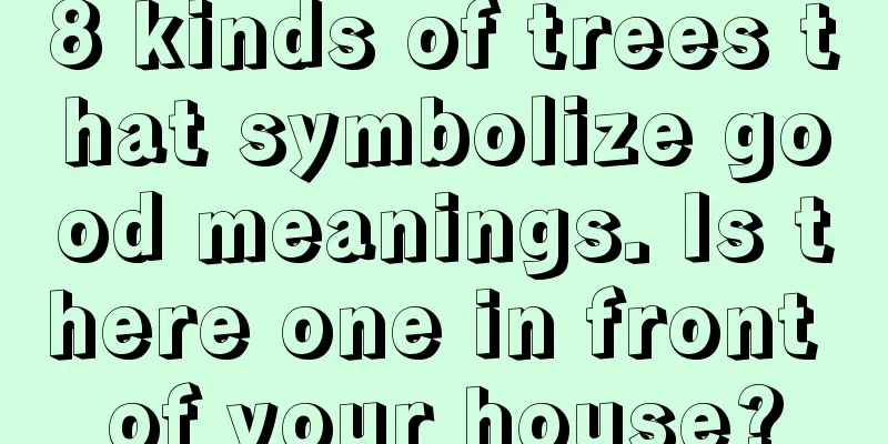 8 kinds of trees that symbolize good meanings. Is there one in front of your house?