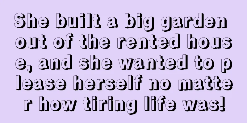 She built a big garden out of the rented house, and she wanted to please herself no matter how tiring life was!