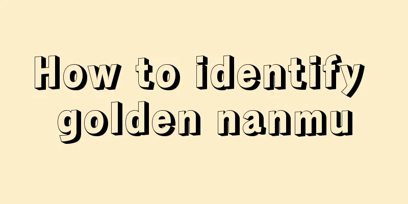 How to identify golden nanmu