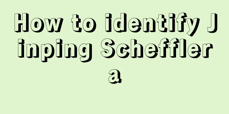 How to identify Jinping Schefflera