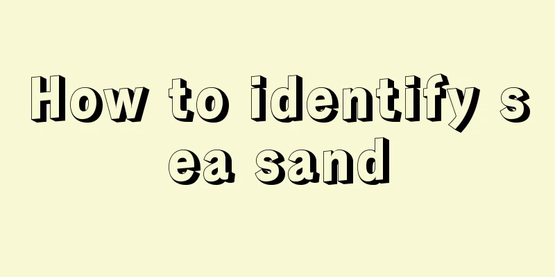 How to identify sea sand