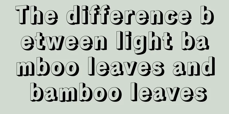 The difference between light bamboo leaves and bamboo leaves