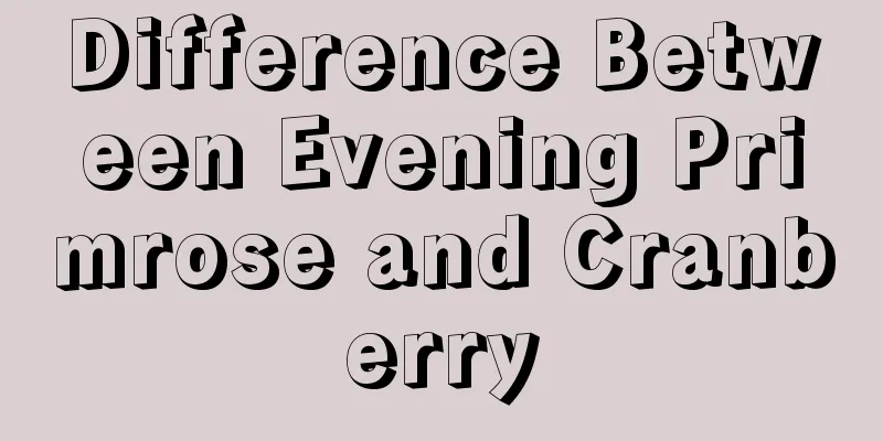 Difference Between Evening Primrose and Cranberry