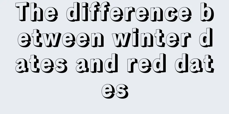 The difference between winter dates and red dates