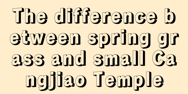 The difference between spring grass and small Cangjiao Temple