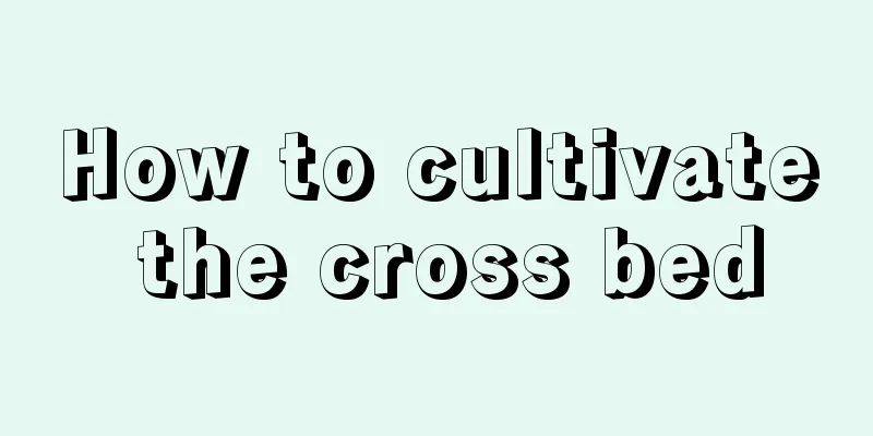 How to cultivate the cross bed