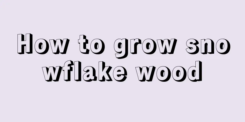 How to grow snowflake wood