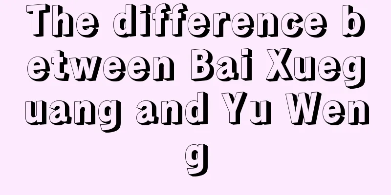 The difference between Bai Xueguang and Yu Weng