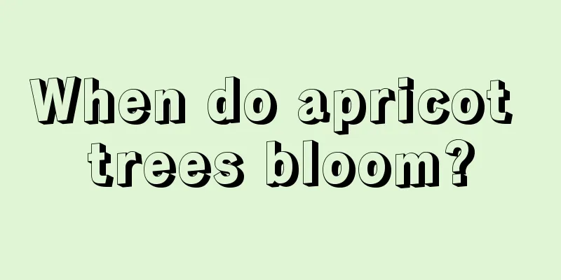 When do apricot trees bloom?