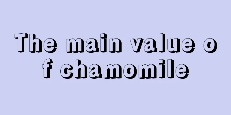 The main value of chamomile