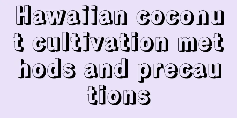 Hawaiian coconut cultivation methods and precautions