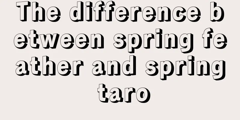 The difference between spring feather and spring taro