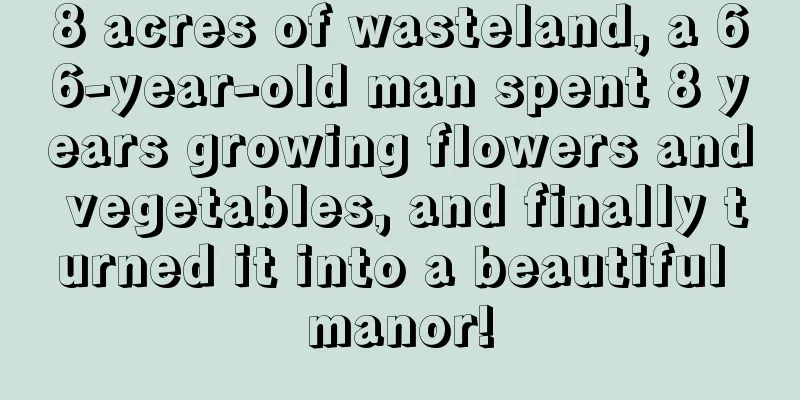 8 acres of wasteland, a 66-year-old man spent 8 years growing flowers and vegetables, and finally turned it into a beautiful manor!