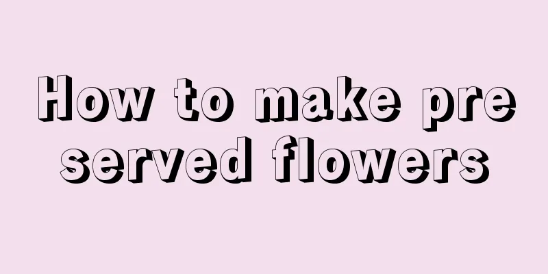 How to make preserved flowers