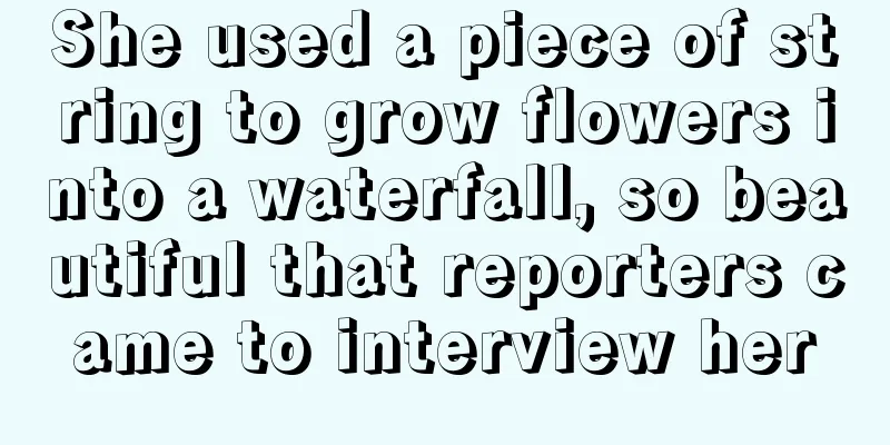 She used a piece of string to grow flowers into a waterfall, so beautiful that reporters came to interview her