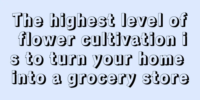 The highest level of flower cultivation is to turn your home into a grocery store