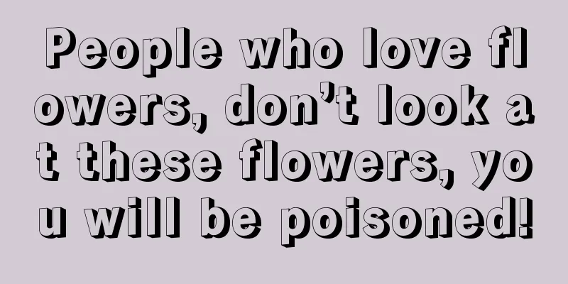 People who love flowers, don’t look at these flowers, you will be poisoned!