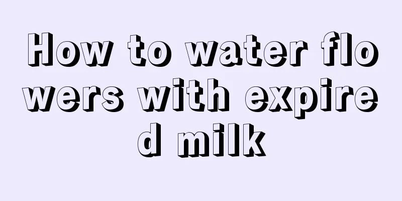 How to water flowers with expired milk