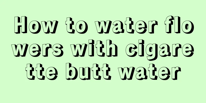 How to water flowers with cigarette butt water