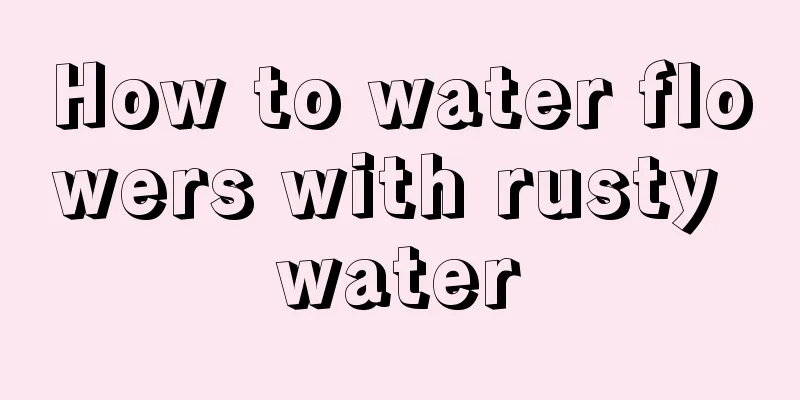 How to water flowers with rusty water