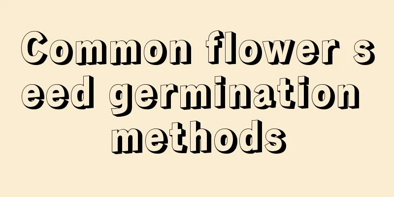 Common flower seed germination methods