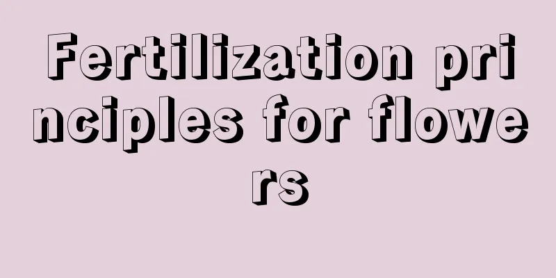 Fertilization principles for flowers