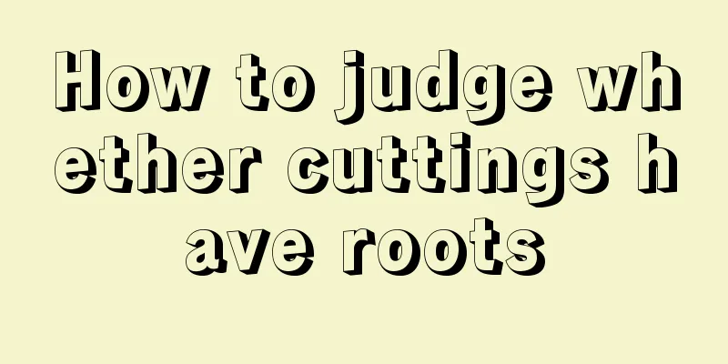 How to judge whether cuttings have roots