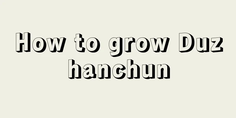 How to grow Duzhanchun