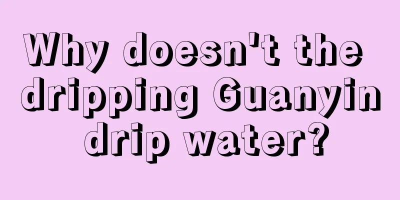 Why doesn't the dripping Guanyin drip water?