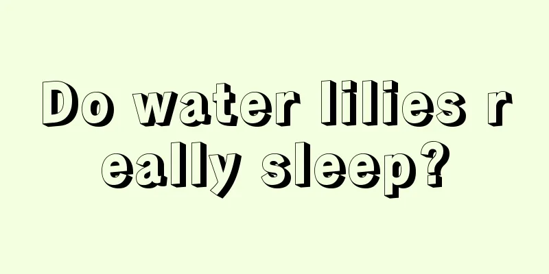 Do water lilies really sleep?