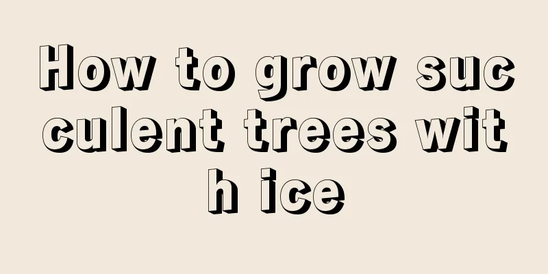 How to grow succulent trees with ice