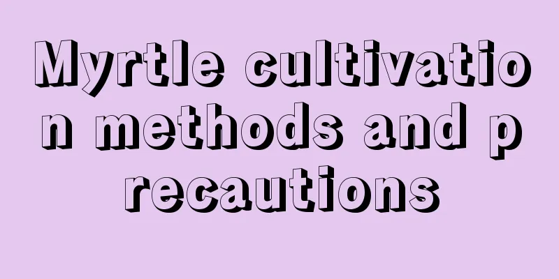 Myrtle cultivation methods and precautions