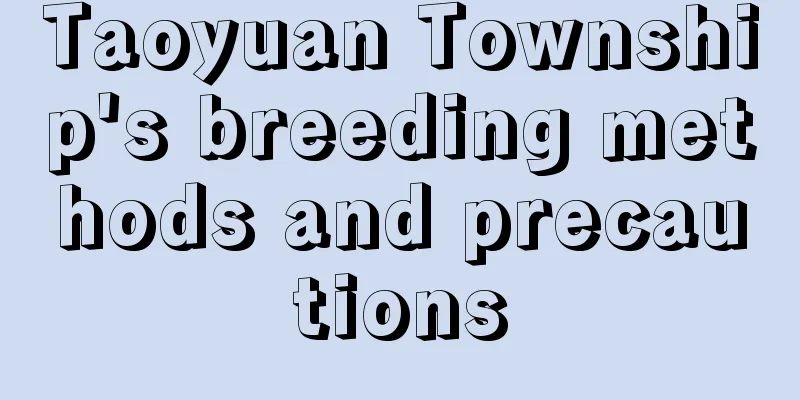 Taoyuan Township's breeding methods and precautions