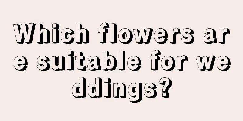 Which flowers are suitable for weddings?