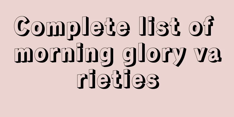 Complete list of morning glory varieties