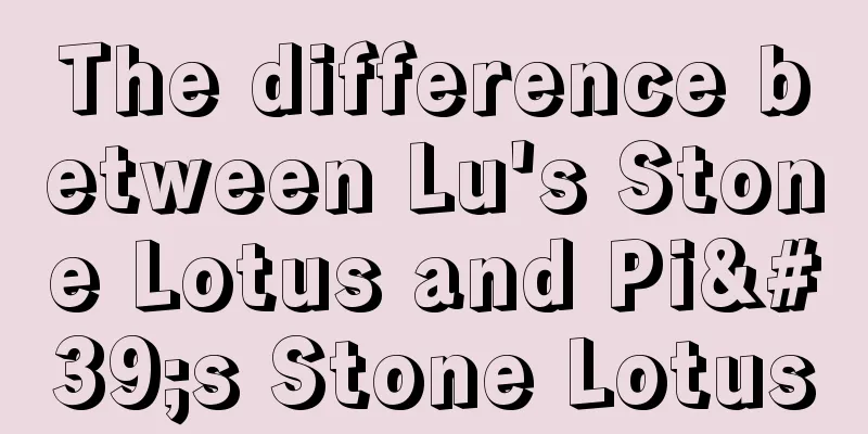 The difference between Lu's Stone Lotus and Pi's Stone Lotus