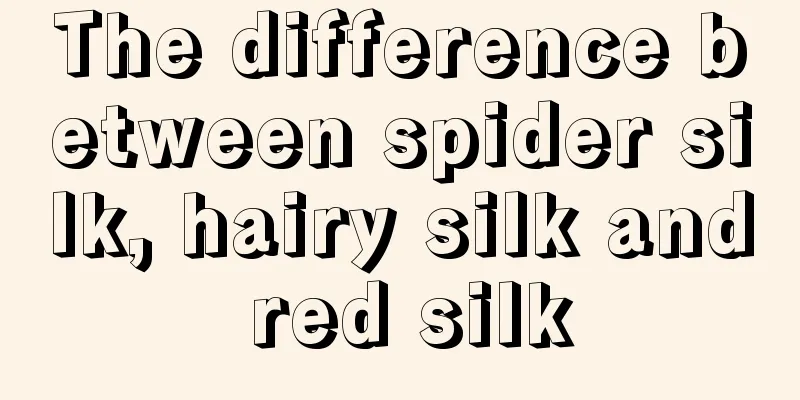 The difference between spider silk, hairy silk and red silk