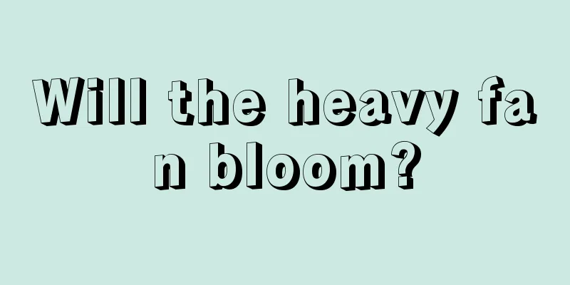 Will the heavy fan bloom?