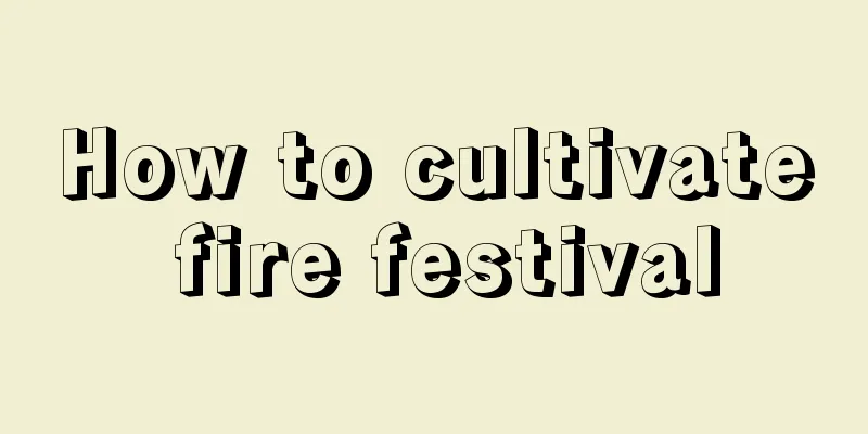 How to cultivate fire festival