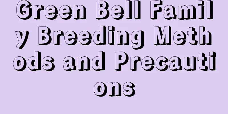 Green Bell Family Breeding Methods and Precautions