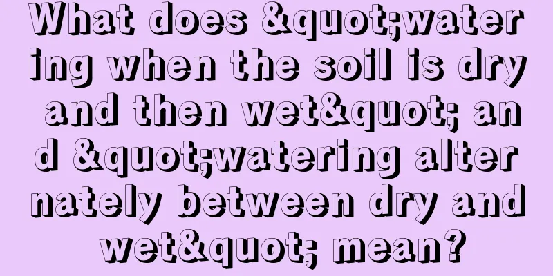 What does "watering when the soil is dry and then wet" and "watering alternately between dry and wet" mean?