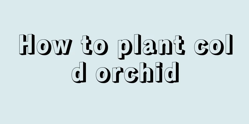 How to plant cold orchid