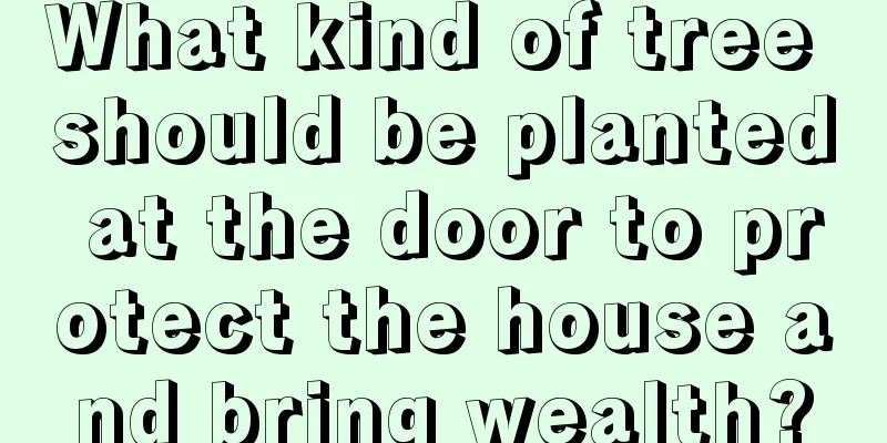 What kind of tree should be planted at the door to protect the house and bring wealth?