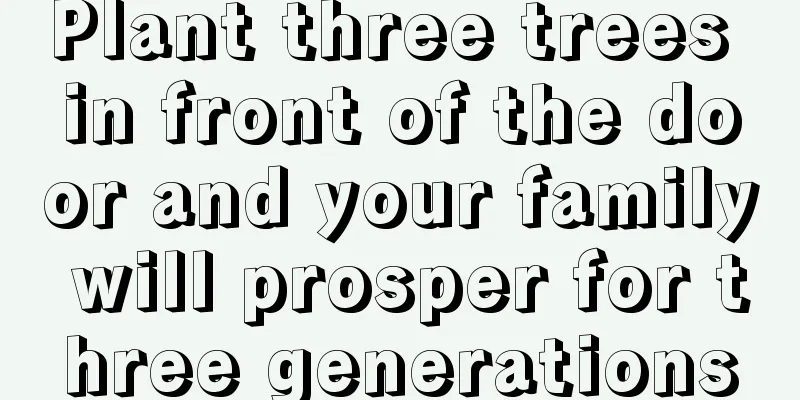 Plant three trees in front of the door and your family will prosper for three generations