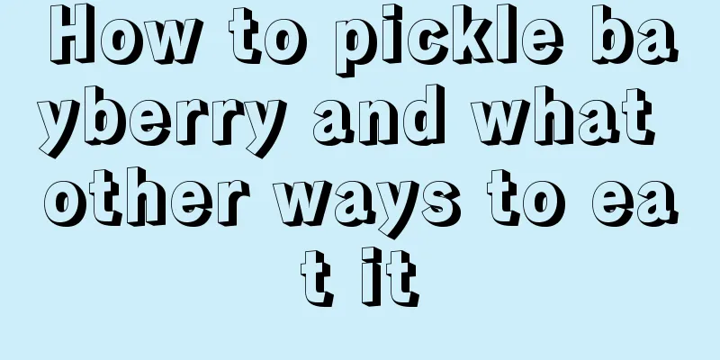 How to pickle bayberry and what other ways to eat it